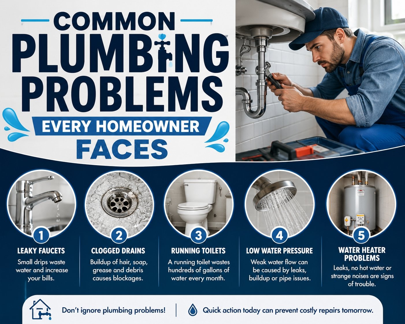 Common Plumbing Problems Every Homeowner Faces